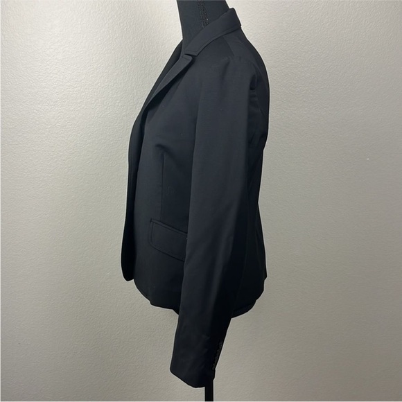 J. Crew Wool Suiting Blazer Black Two Button Pointed Notched Collar Jacket - Picture 5 of 11
